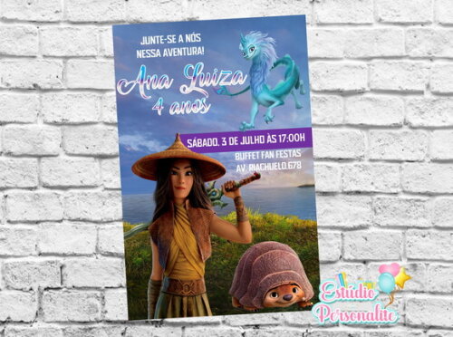 Convite Digital Raya e o Último Dragão