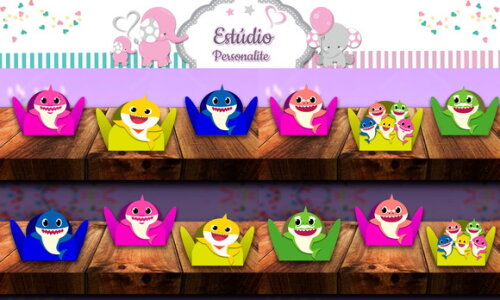 Forminha de Doces Baby Shark