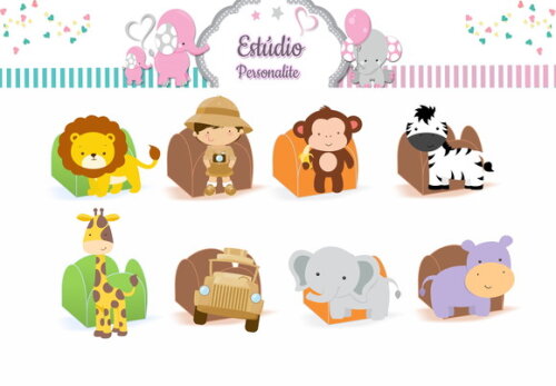 Forminha de Doces Safari