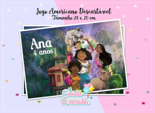 Jogo Americano Descartável Encanto Disney