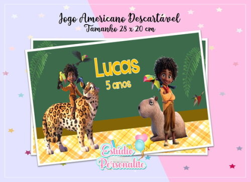 Jogo Americano Descartável Antônio Encanto Disney
