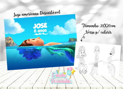 Jogo Americano Descartável Luca Disney