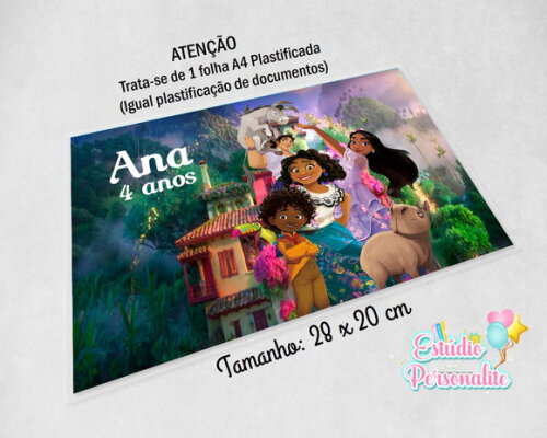 Jogo Americano Plastificado Encanto Disney