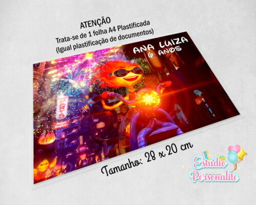 Jogo Americano Plastificado Filme Elementos