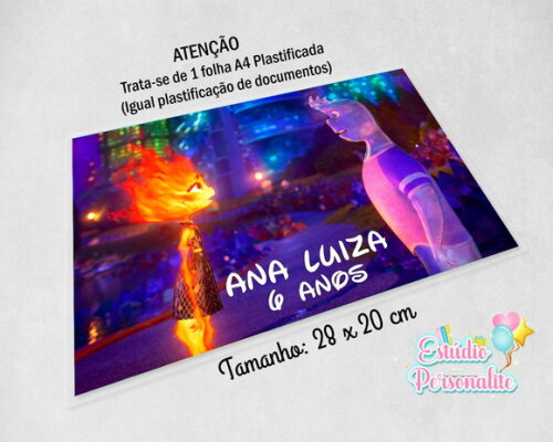 Jogo Americano Plastificado Filme Elementos