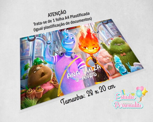 Jogo Americano Plastificado Filme Elementos