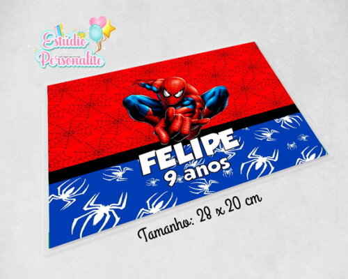 Jogo Americano Plastificado Homem Aranha