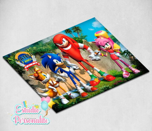 Jogo Americano Plastificado Sonic