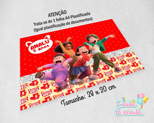 Jogo Americano Plastificado Red: Crescer É Uma Fera