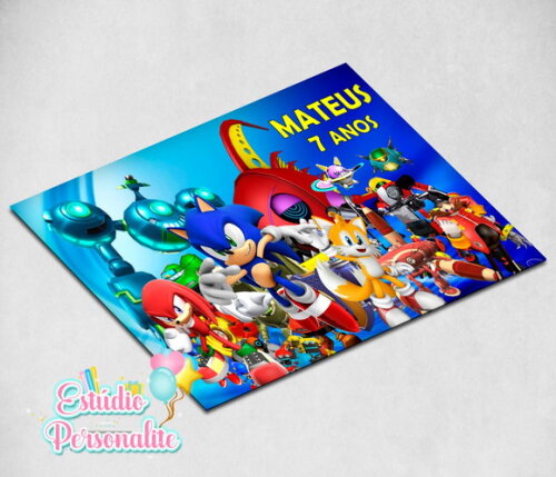 Jogo Americano Plastificado Sonic