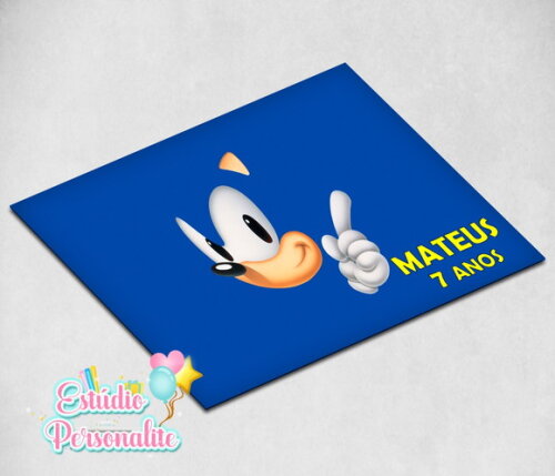 Jogo Americano Plastificado Sonic