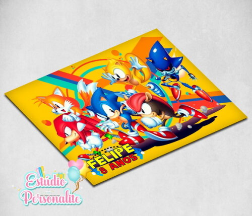 Jogo Americano Plastificado Sonic
