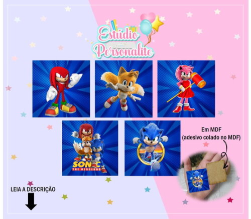 Jogo Da Memória Em Mdf Sonic O Filme