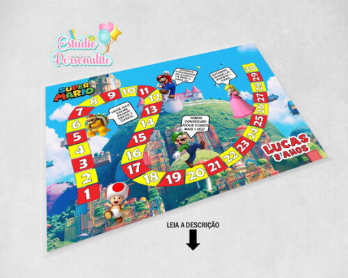 Jogo de Tabuleiro Super Mario Bros