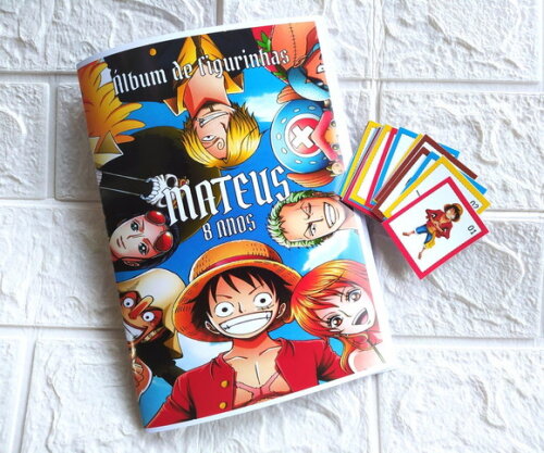 Kit Álbum de Figurinhas + Pulseira One Piece