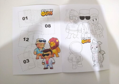 Kit Álbum de Figurinhas+pulseira Stumble Guys