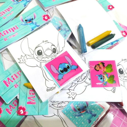 Kit de Colorir + Adesivo Lilo e Stitch