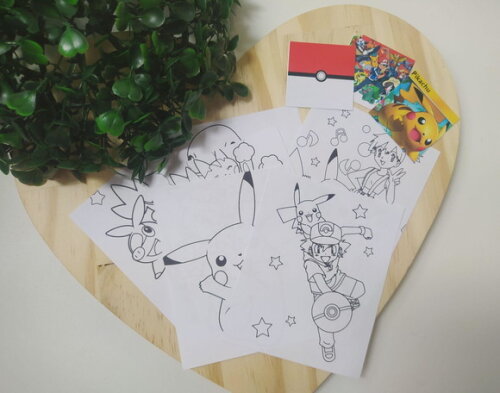 Kit de Colorir + Adesivo Pokémon