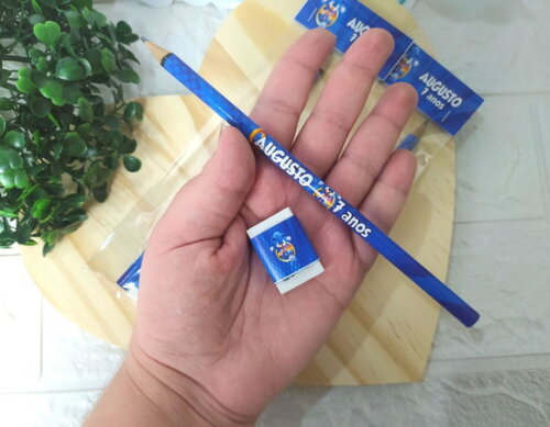 Kit Escolar Lápis + Borracha Sonic o Filme