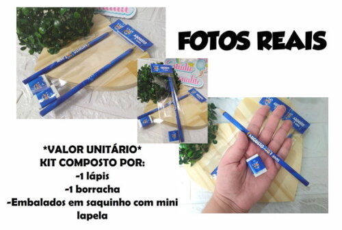 Kit Escolar Lápis + Borracha Stitch
