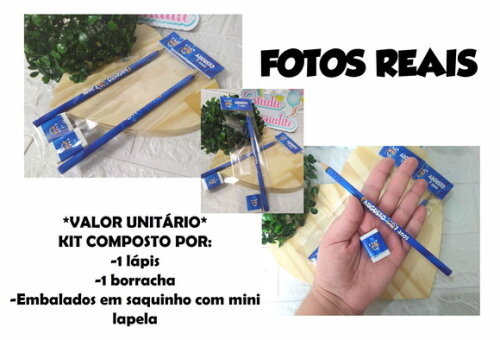 Kit Escolar Lápis e Borracha Jovens Titãs