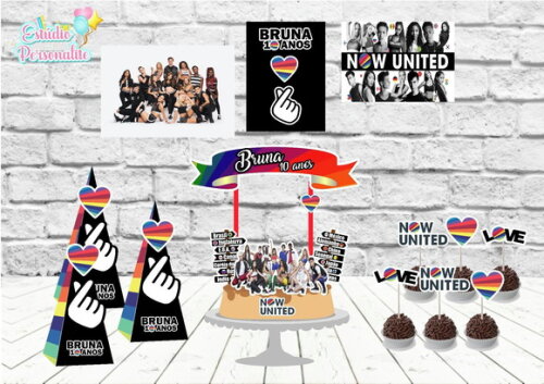 Kit Festa em Casa Now United