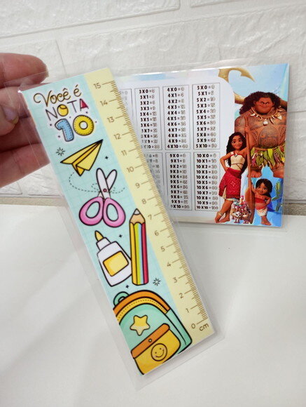 Kit Lápis + Mini Régua + Tabuada Moana 2