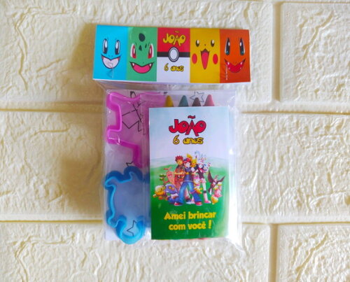 Kit Massinha + Kit de Colorir Pokemon