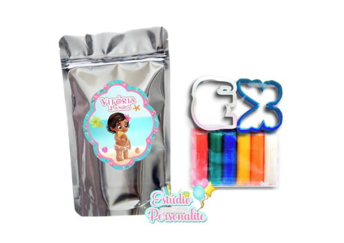 Kit massinha no saquinho metalizado Moana Baby