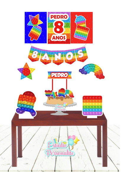 Kit Só Um Bolinho Fidget Toys Pop It