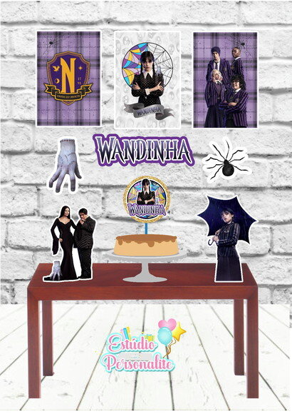Kit Só Um Bolinho Wandinha Addams