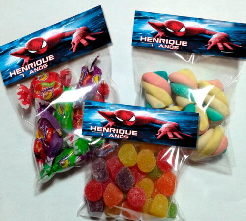 Lapela com Saquinho Vazio Homem Aranha