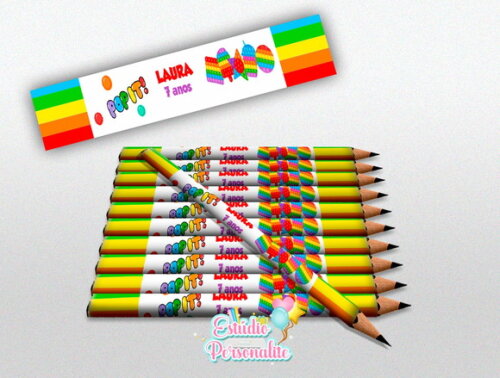 Lápis Fidget Toys Pop It