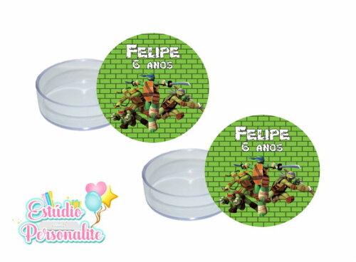 Latinha Acrílica Tartarugas Ninja