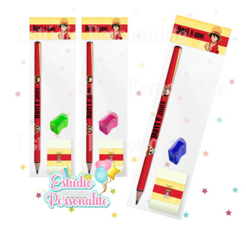 Lembrancinha Kit Escolar Completo One Piece