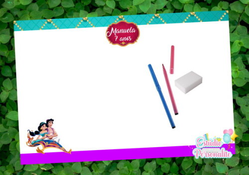 Lousa Aladdin e Jasmine