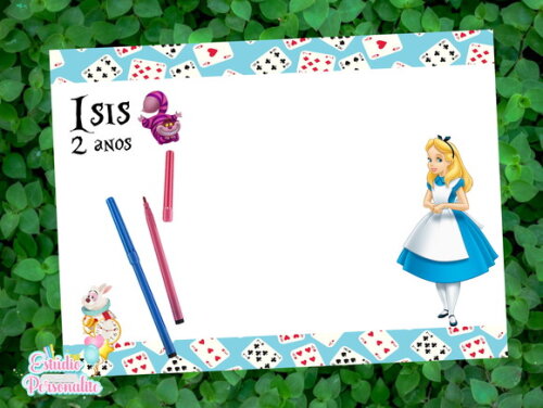 Lousa Alice no País das Maravilhas