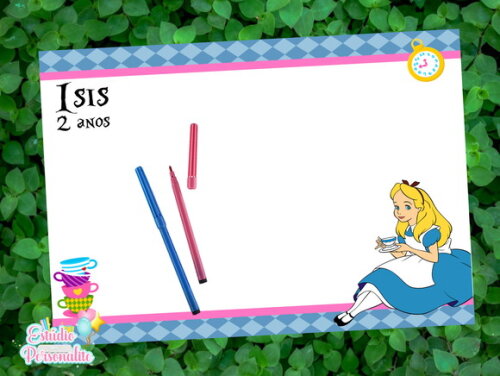 Lousa Alice no País das Maravilhas