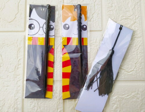 Marca Página + Lápis Varinha Harry Potter