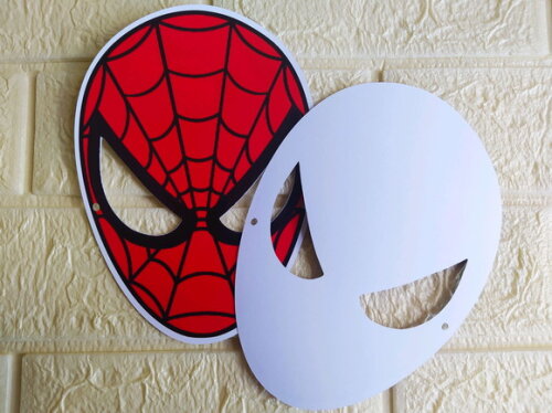 Máscara de Papel Homem Aranha