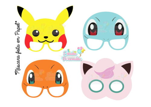 Máscara de Papel Pokémon