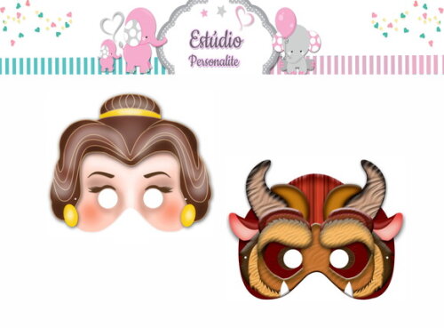 Máscaras A Bela e a Fera Mod.2
