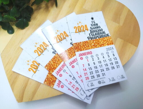 Mini Calendário 2024 Ano Novo
