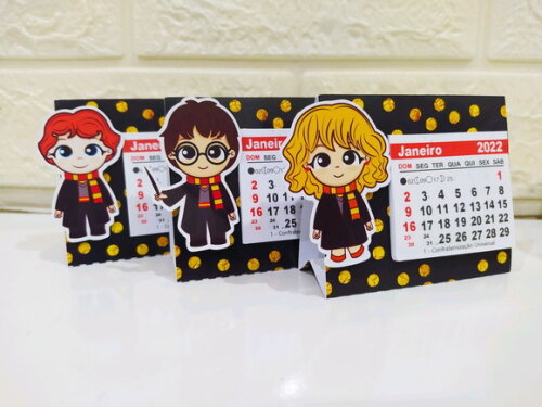 Mini Calendário de Mesa Harry Potter.