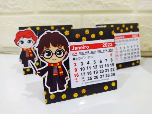 Mini Calendário de Mesa Harry Potter.