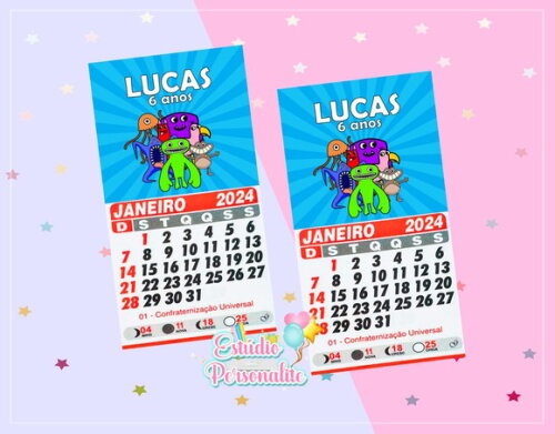 Mini Calendário Personalizado Garten Of Banban