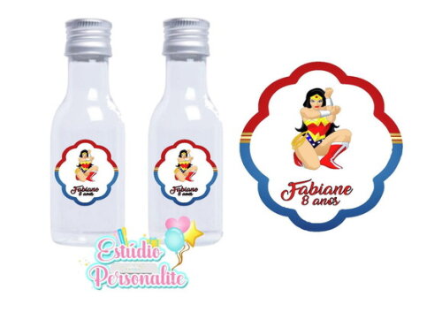 Mini Garrafinha Mulher Maravilha