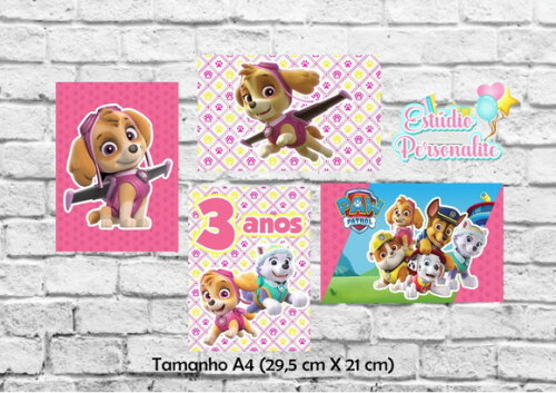 Papel decorativo Skye Patrulha Canina