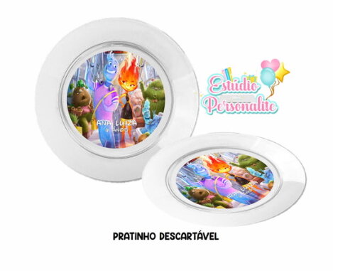 Pratinho Descartável Filme Elementos Disney