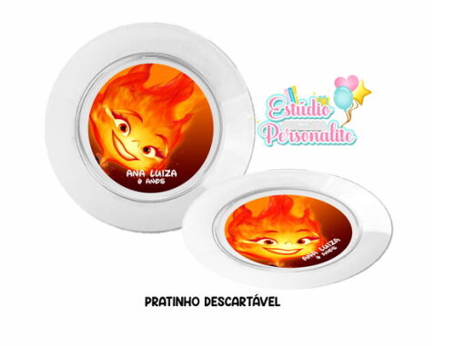 Pratinho Descartável Filme Elementos Disney